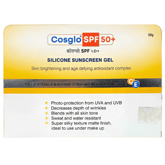 Cosglo SPF 50+ Silicone Sunscrenn Gel, 50gm